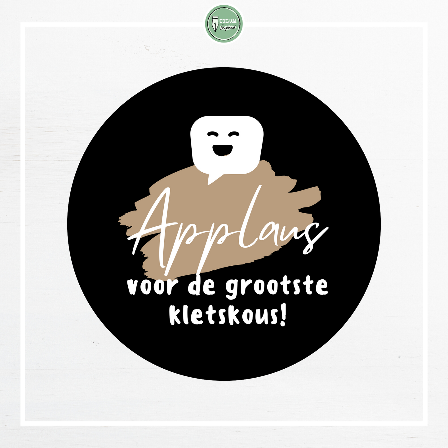 28 identieke stickers 'Applaus voor de grootste kletskous!'