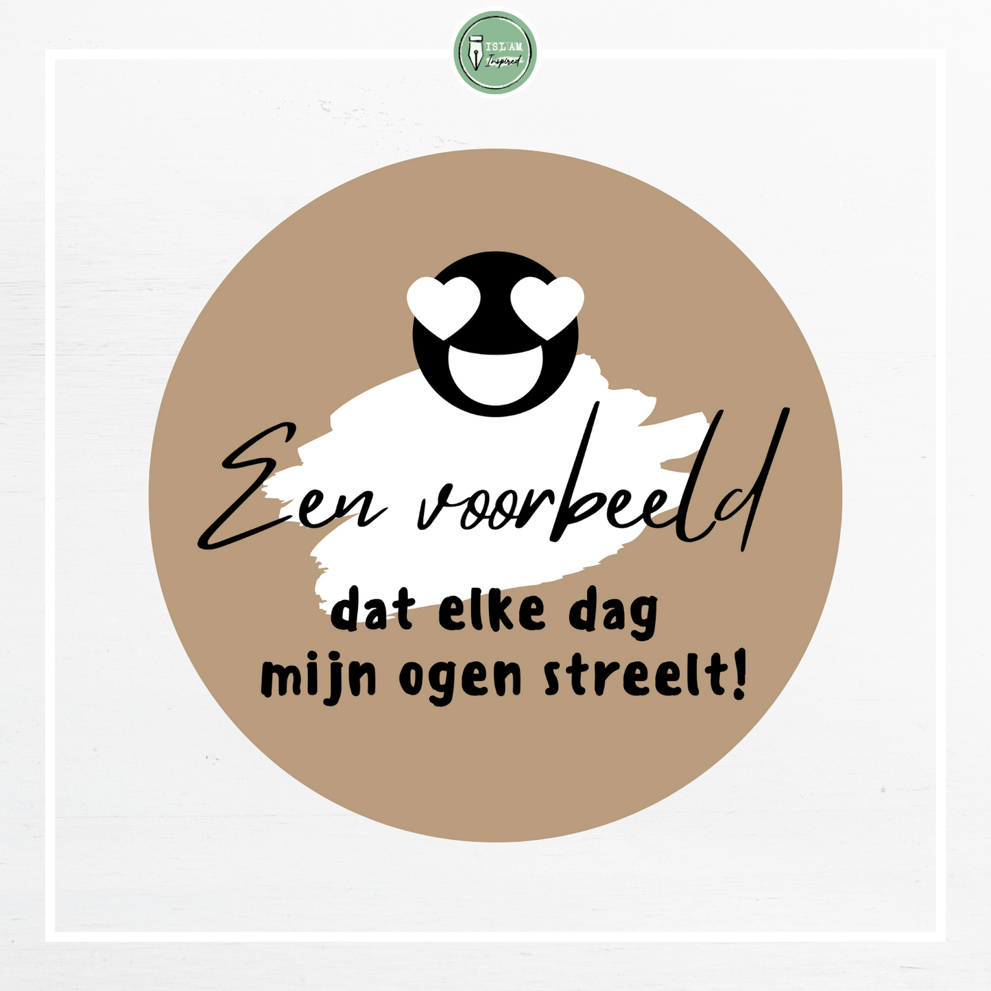 28 identieke stickers 'Een voorbeeld, dat elke dag mijn ogen streelt'