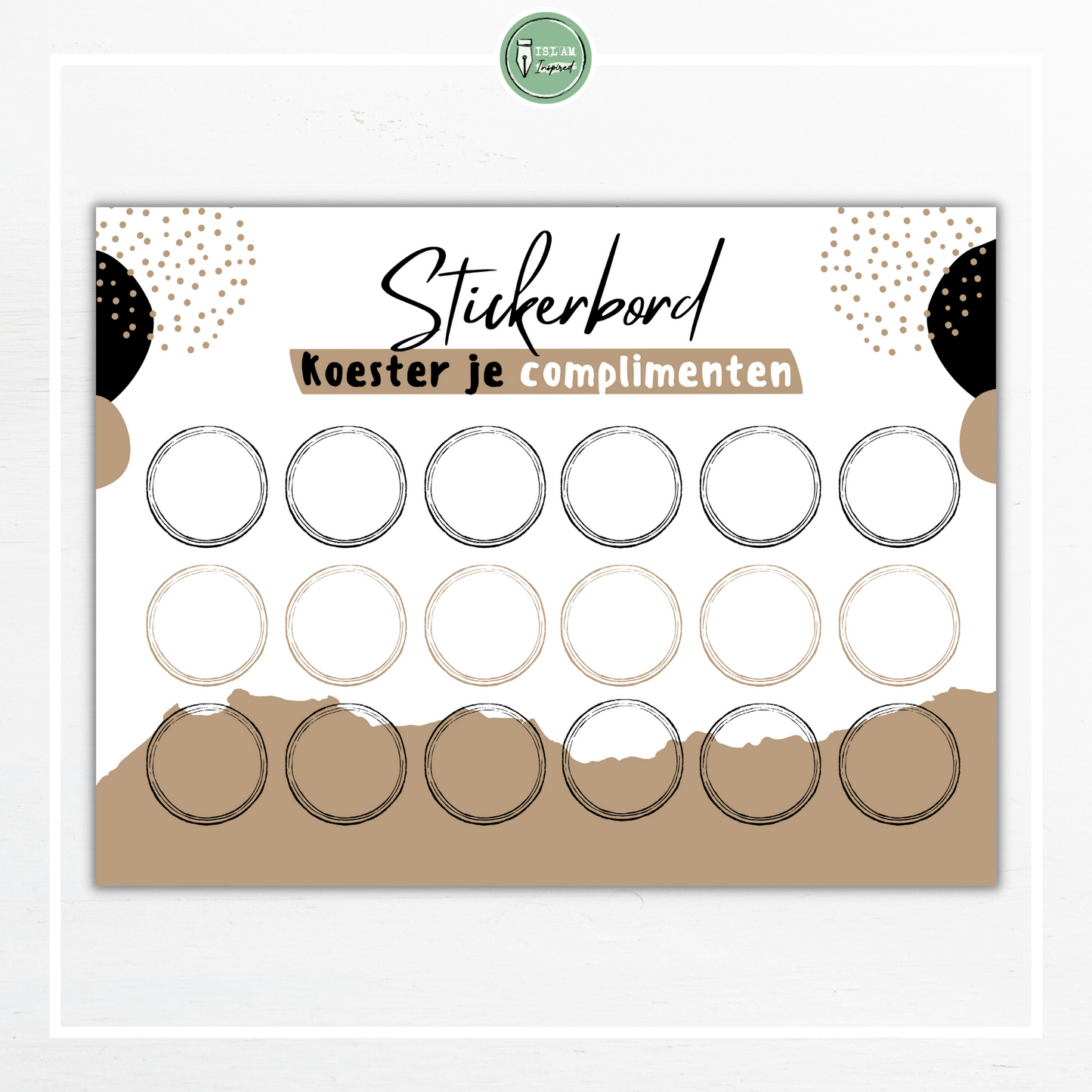 Collection board for stickers