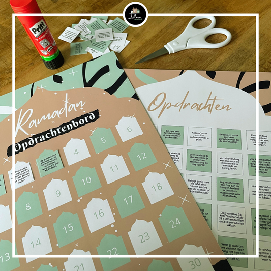 Ramadan kalender en opdrachtenbord