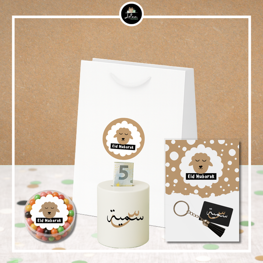 Eid Mubarak giftbag voor een puber/tiener in Schaap thema - diverse varianten