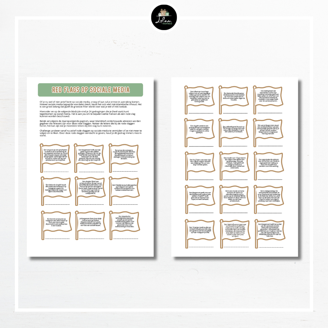 Interactieve printable voor Islamitische pubers