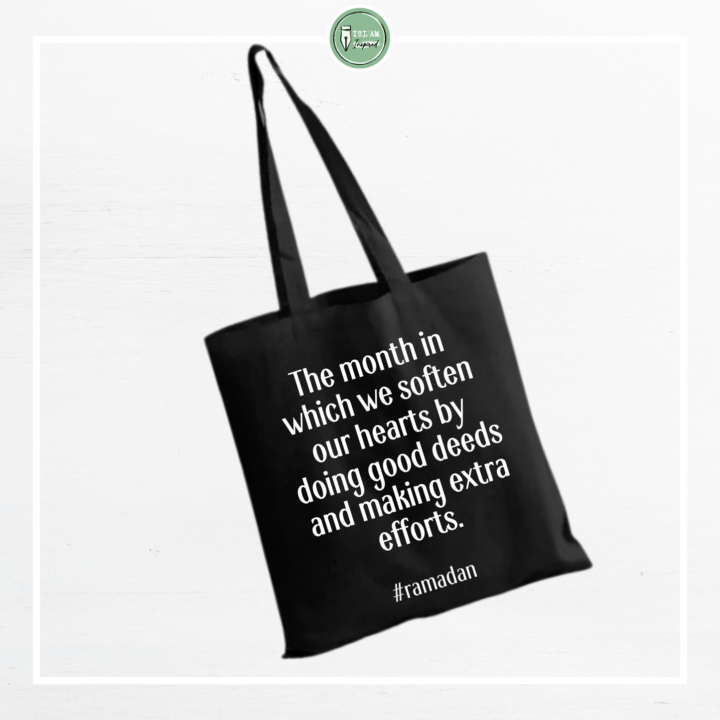 Totebag 'the month in which we soften our hearts'