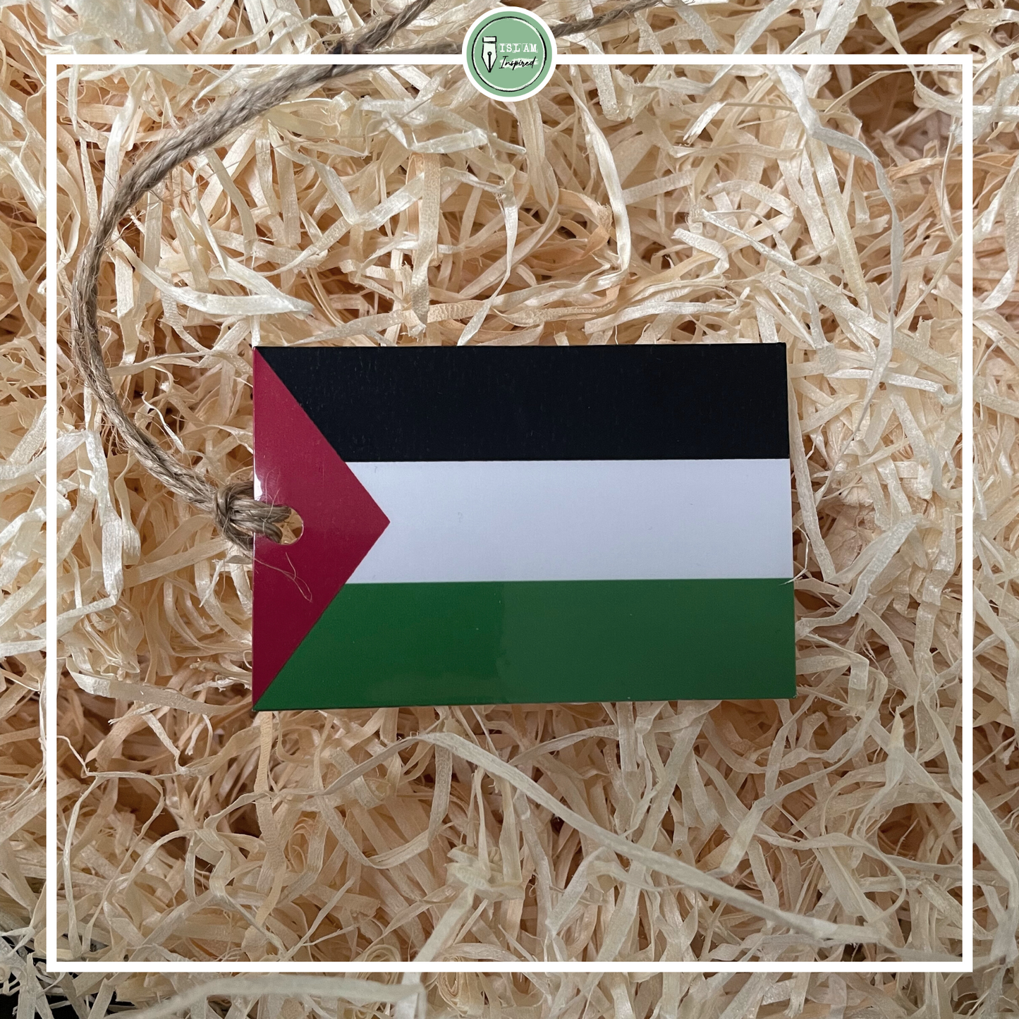 Gelamineerde tag 'Vlag Palestina'