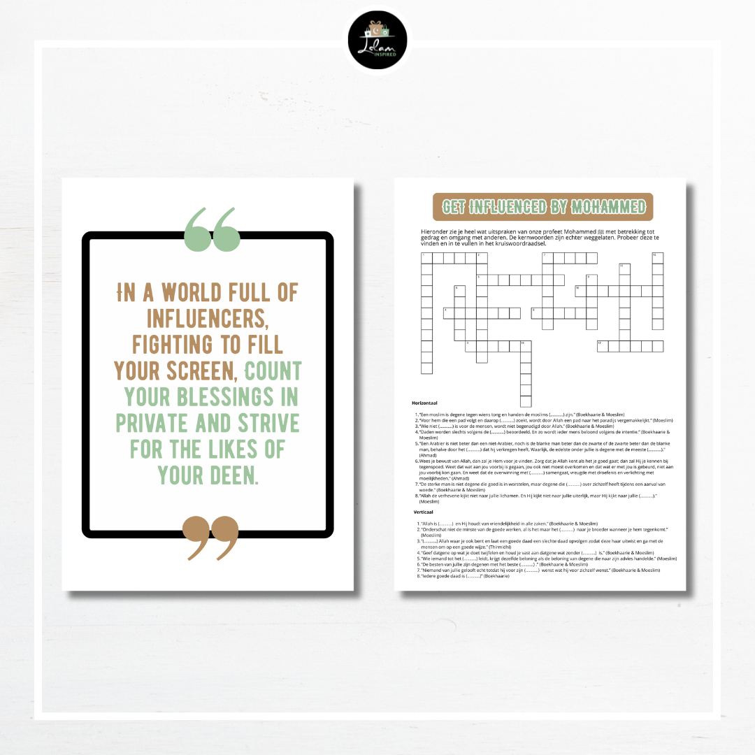 Interactieve printable voor Islamitische pubers