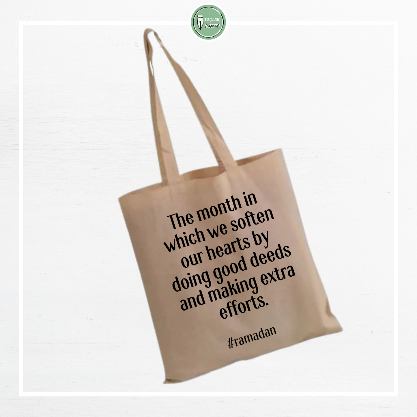 Totebag 'the month in which we soften our hearts'