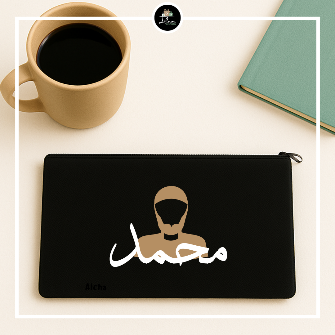 Gepersonaliseerde etui met baard illustratie