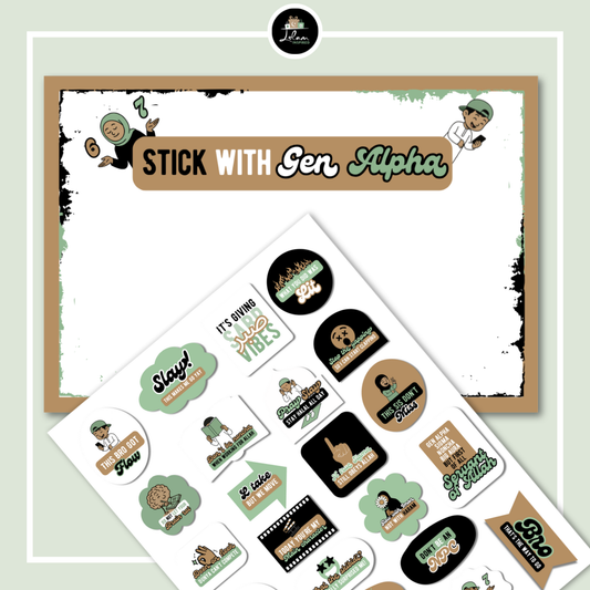 Gen Alpha sticker verzamelbord met 25 stickers