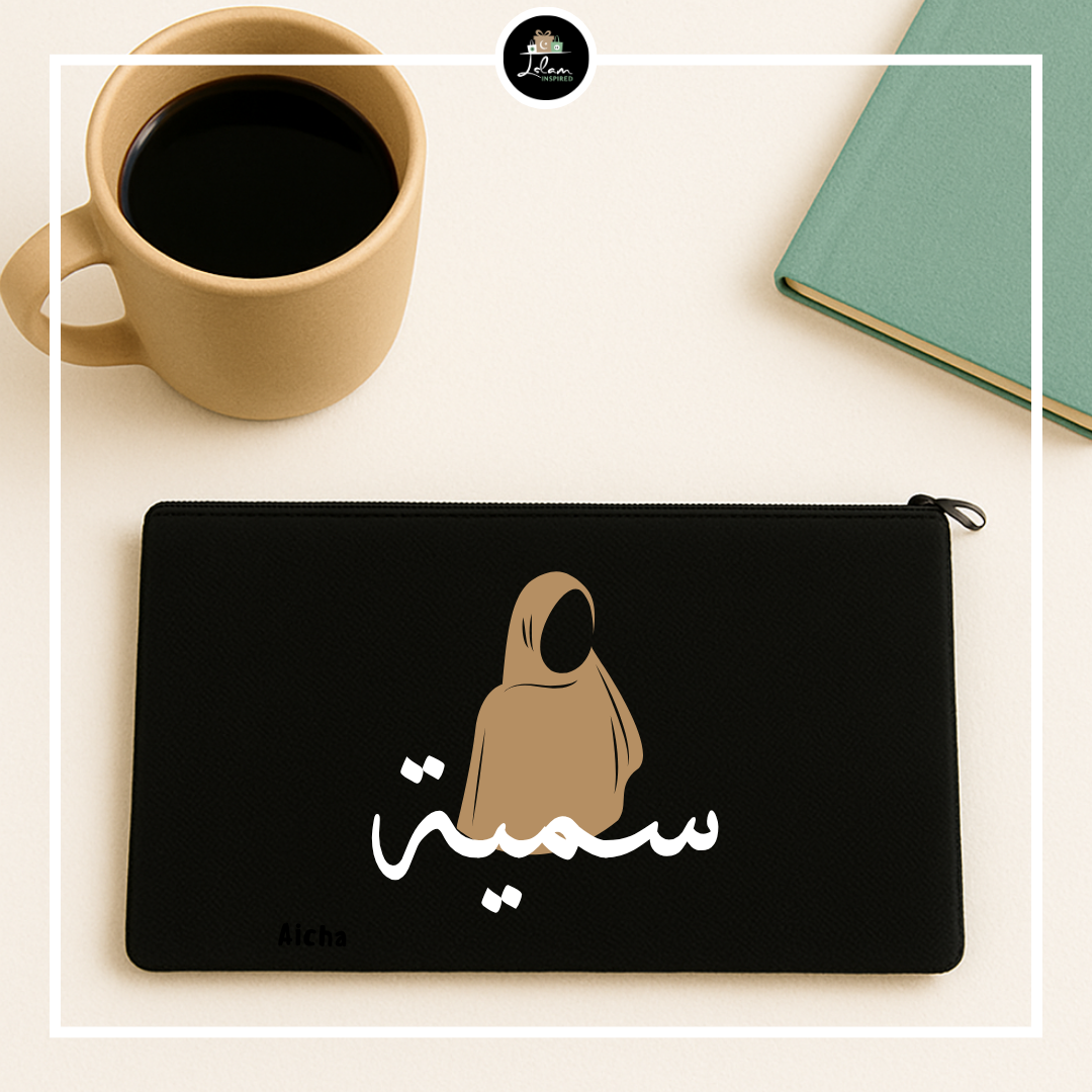 Trousse personnalisée avec illustration de hijab
