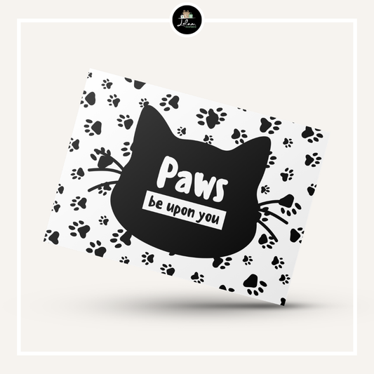 Wenskaart 'Paws be upon you!'