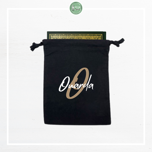 Gepersonaliseerde bookbag met naam en initiaal