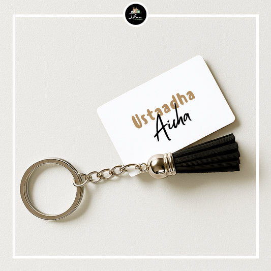 Gepersonaliseerde sleutelhanger voor een ustaadh of ustaadha