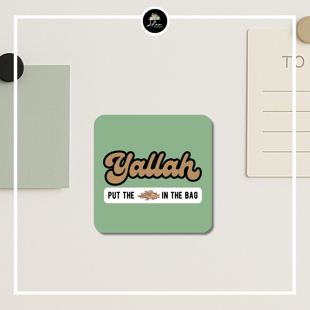 Magneet 'Yallah, put the fries in the bag'