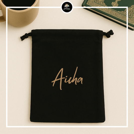 Gepersonaliseerde bookbag met naam - sierlijk