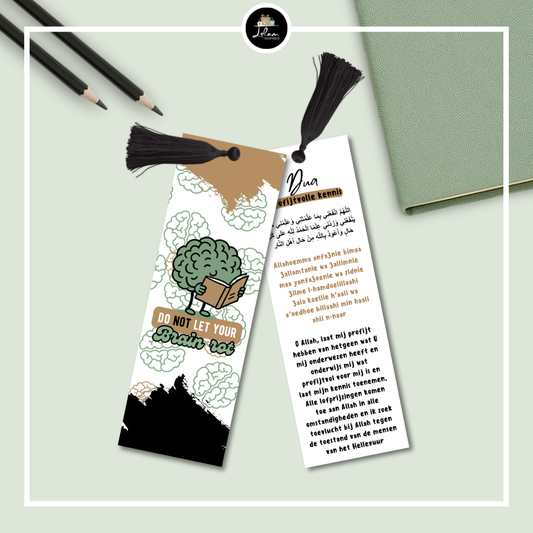 Dubbelzijdige boekenlegger 'Do not let your brain rot'