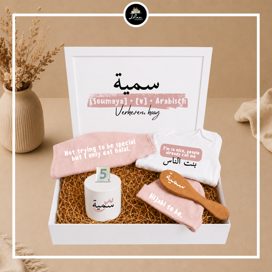 Giftbox voor een pasgeboren meisje 'Bent an naas'