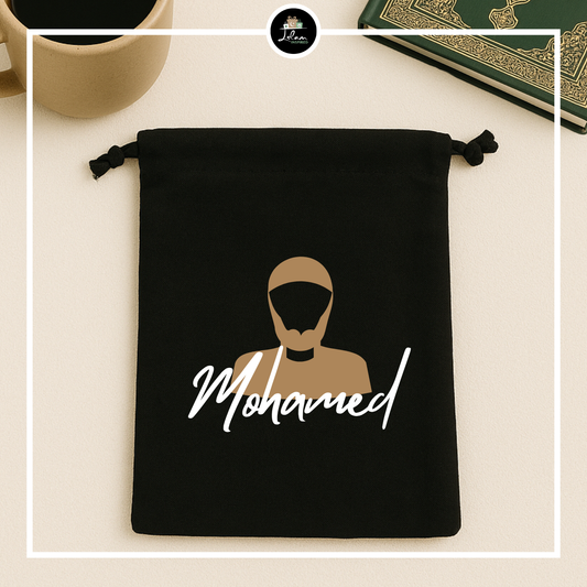 Gepersonaliseerde bookbag met baard illustratie