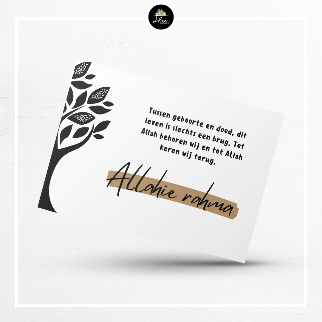 Wenskaart bij het overlijden van een vrouw