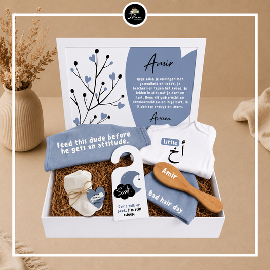 Giftbox voor een pasgeboren jongen 'little akh'