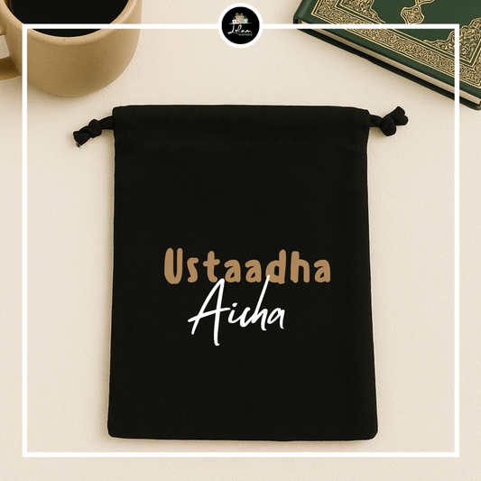 Gepersonaliseerde bookbag voor een ustaadh of ustaadha