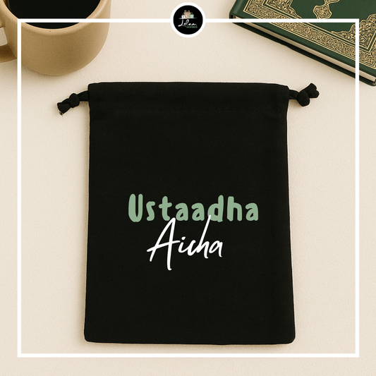 Gepersonaliseerde bookbag voor een ustaadh of ustaadha