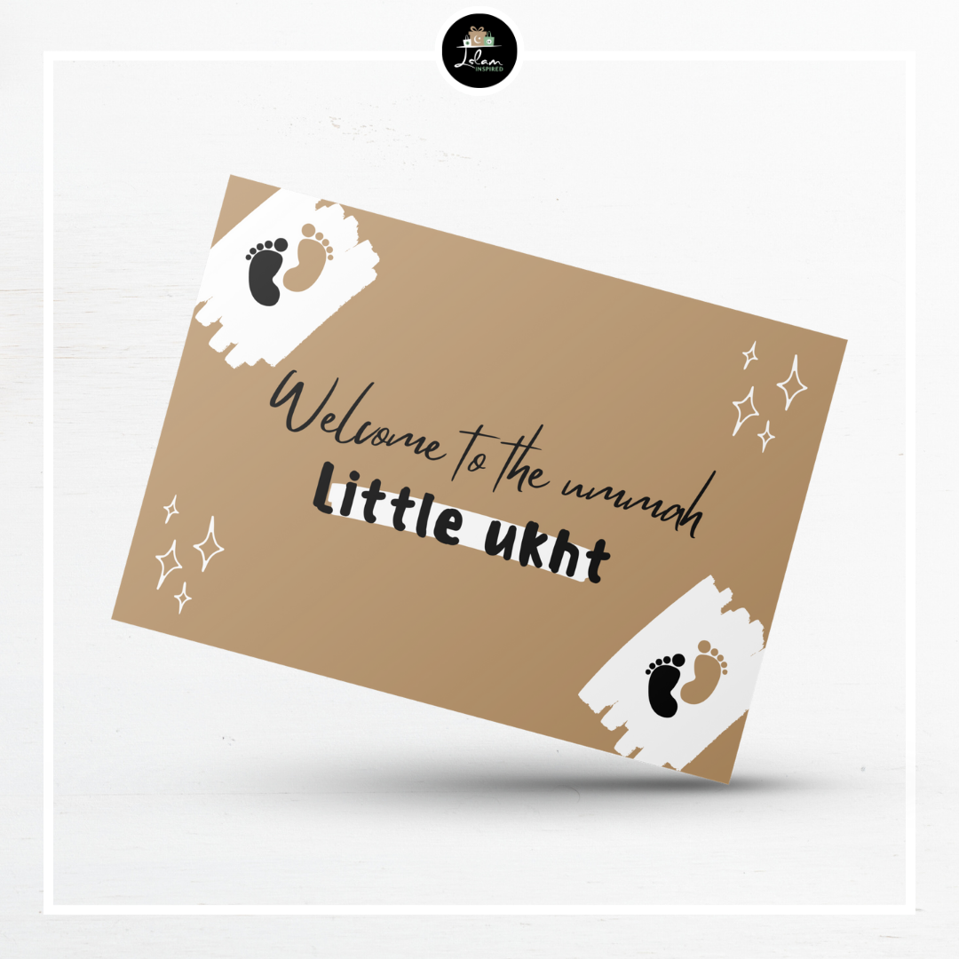 Wenskaart 'Welcome to the ummah, little ukht (sister)'