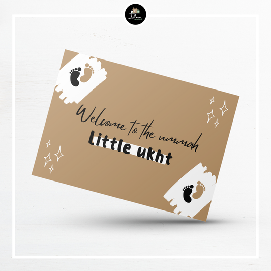 Wenskaart 'Welcome to the ummah, little ukht (sister)'