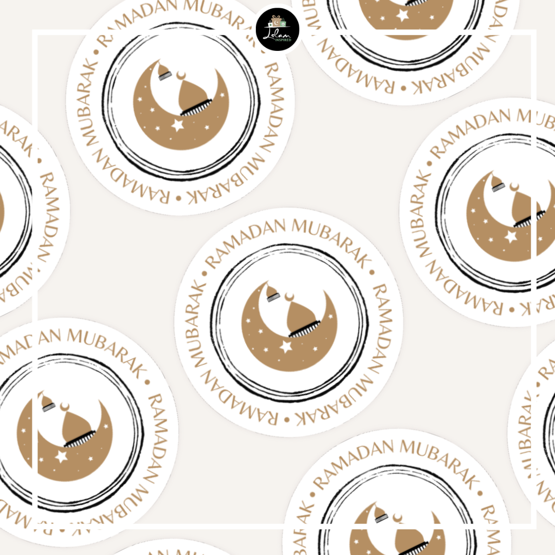 Sticker 'Ramadan Mubarak' round