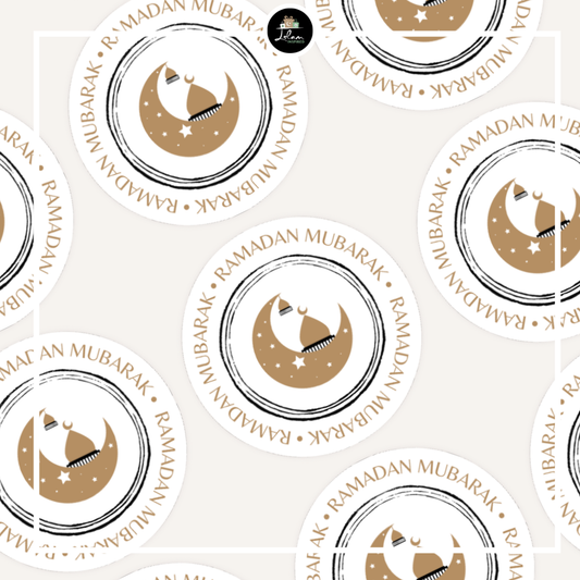 Sticker 'Ramadan Mubarak' round