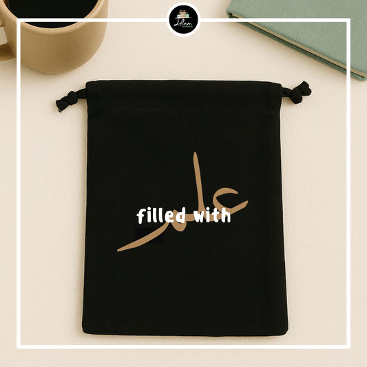 Bookbag 'Filled with ilm' (knowledge)