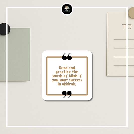 Magneet 'Read and practice the words of Allah'