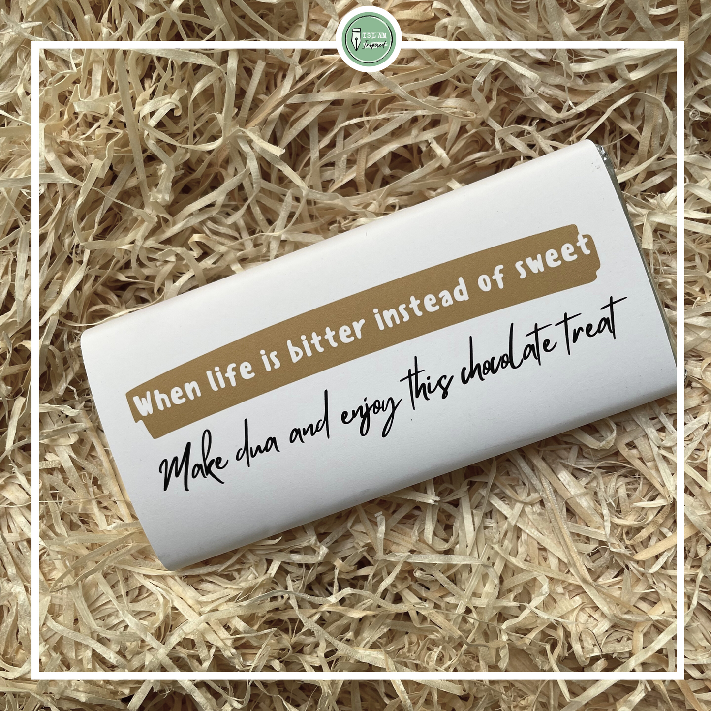 'When life is bitter instead of sweet, make dua & enjoy this chocolate treat'