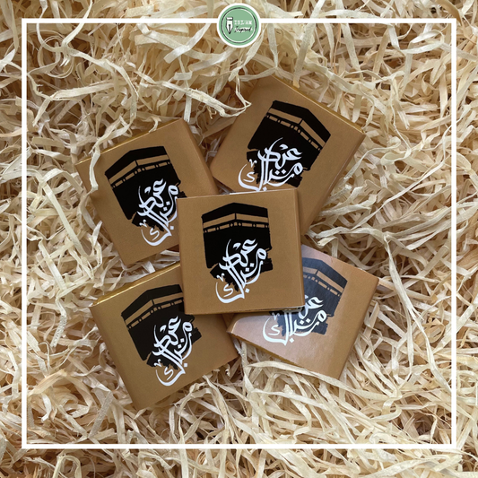 5 Eid mubarak chocolaatjes 'Kaaba'