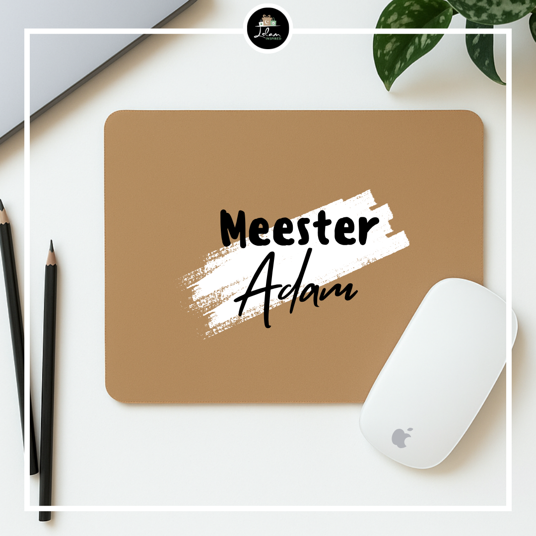 Gepersonaliseerde muismat voor een juf of meester