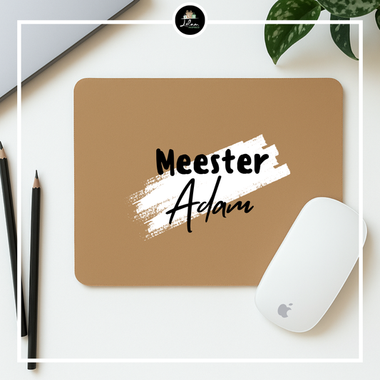 Gepersonaliseerde muismat voor een juf of meester