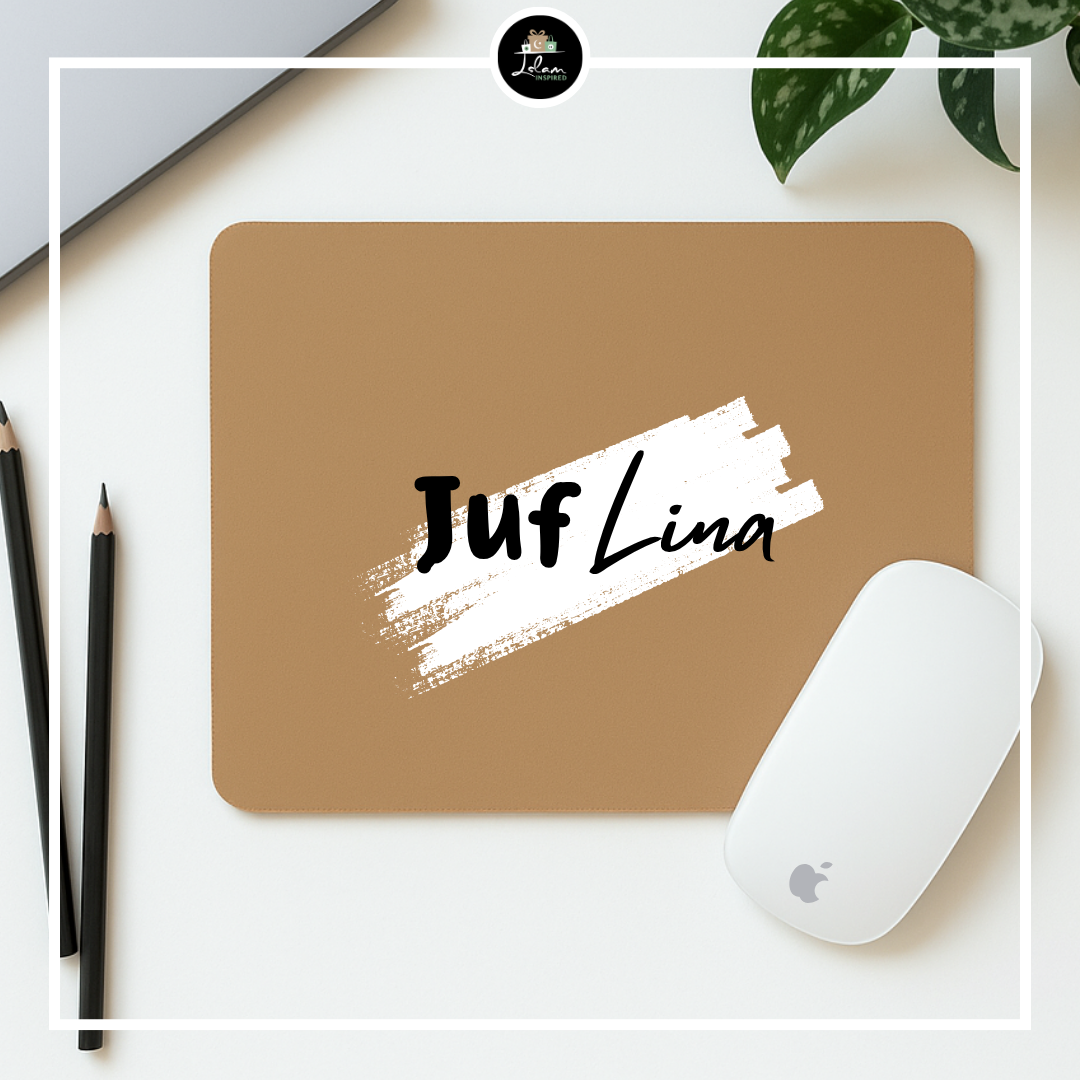 Gepersonaliseerde muismat voor een juf of meester