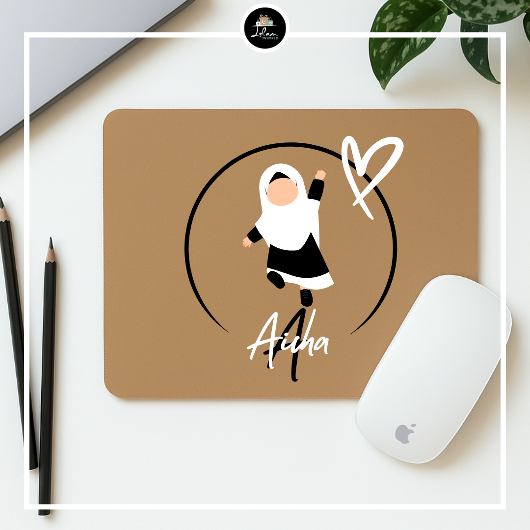 Gepersonaliseerde muismat voor een moslimmeisje