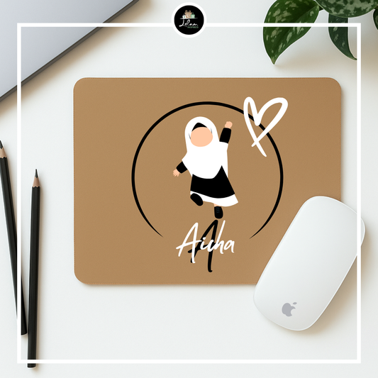 Gepersonaliseerde muismat voor een moslimmeisje