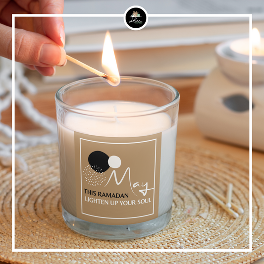 Scented candle 'May this Ramadan lighten up your soul'