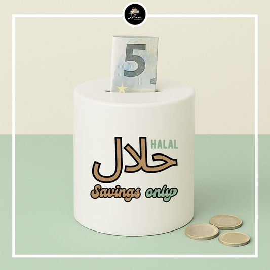Spaarpot 'Halal savings only'