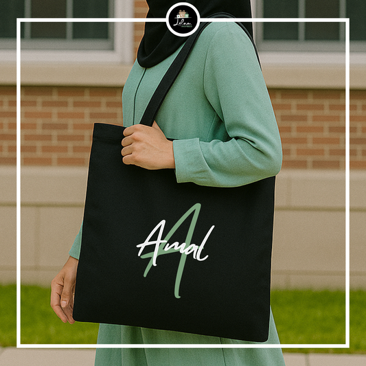 Gepersonaliseerde Totebag met naam en initiaal - sierlijk