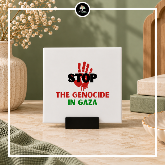 Decoratietegel Palestina 'Stop the genocide in Gaza'