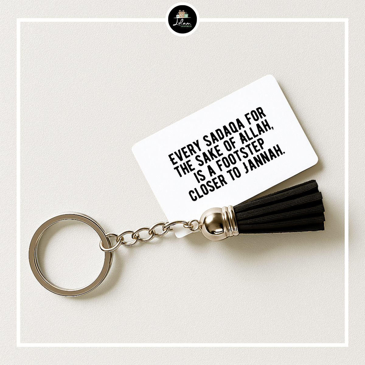 Single-sided key ring 'Taxi mom or dad'