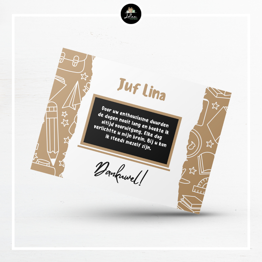 Wenskaart voor een juf/meester