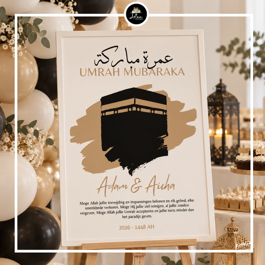 Welkomsbord Umrah of Hajj