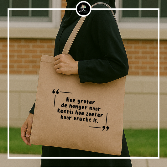 Totebag 'Honger naar kennis'