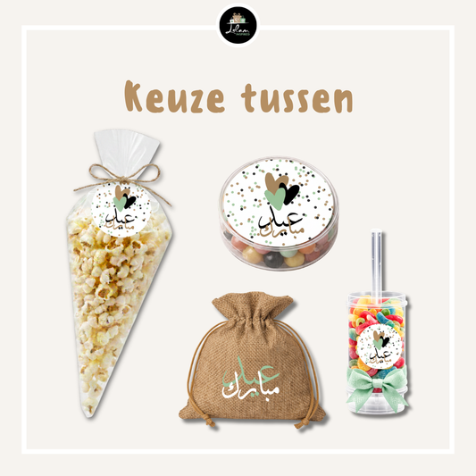 Eid Mubarak giftbag voor een kind in confetti thema