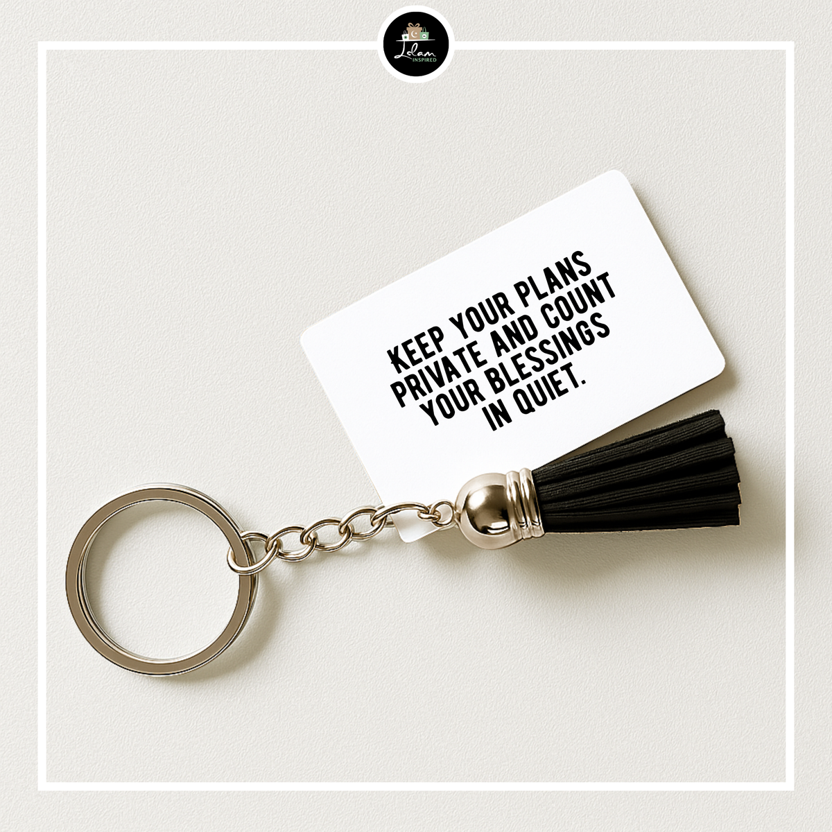 Sleutelhanger 'Keep your plans private'