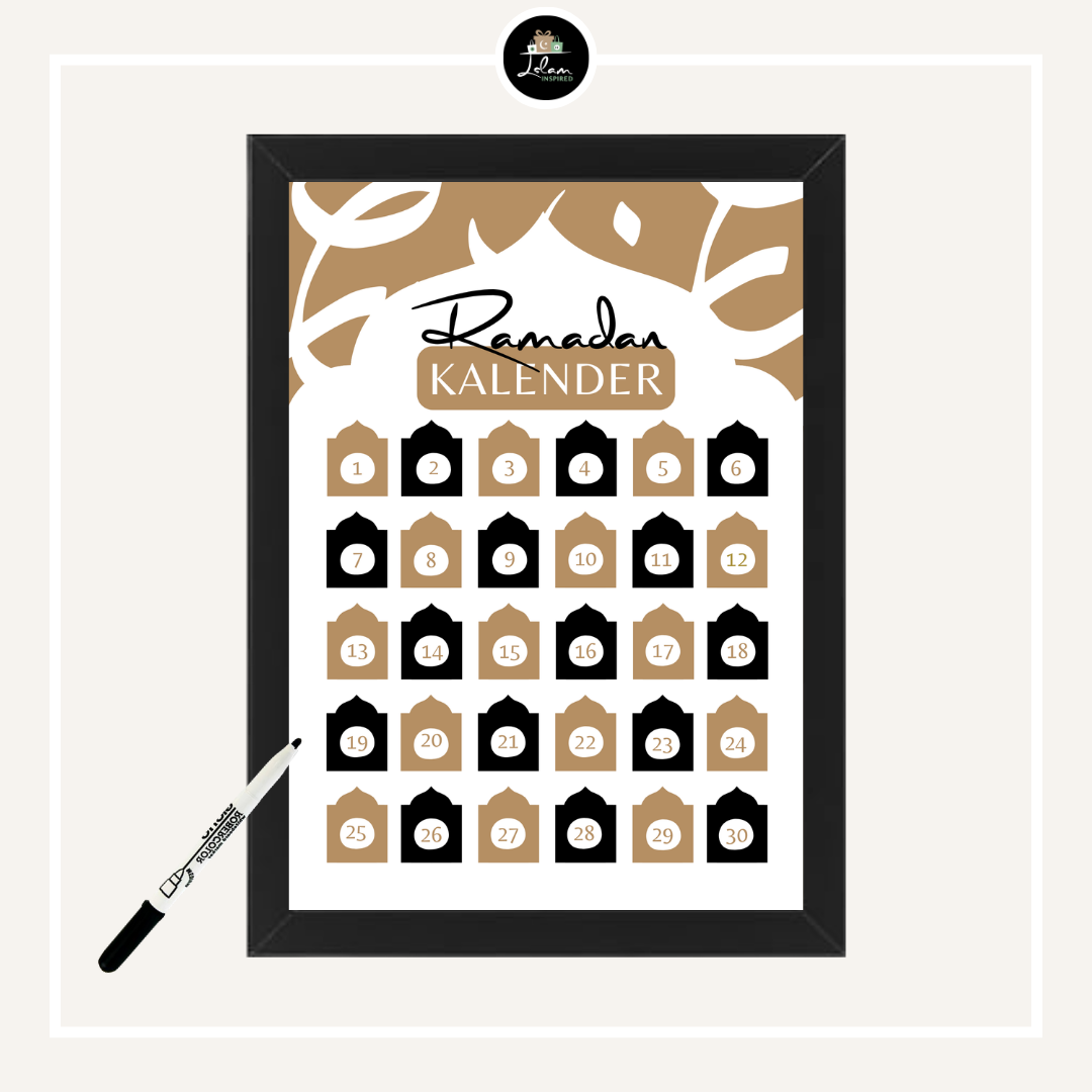 Framed Ramadan calendar (reusable)
