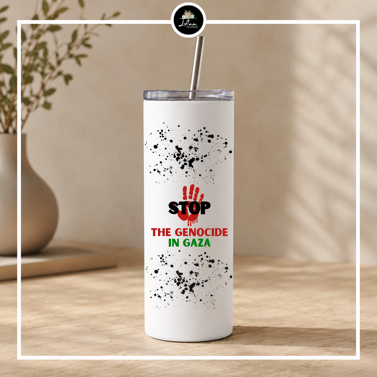 Tumbler 'Stop the genocide in Gaza'
